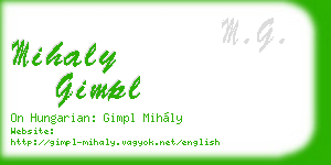 mihaly gimpl business card